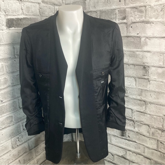 BOSS Hugo Boss 2 Button Black Blazer - Picture 9 of 14
